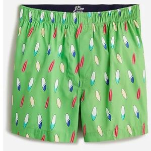 J CREW SURFING BOARD GREEN PRINTED BOXERS
